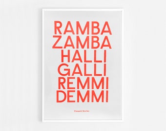 Ramba Zamba – Plakat