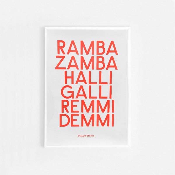 Ramba Zamba – Plakat