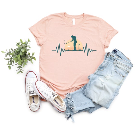 Golf Heartbeat Shirt Game Day Shirt 