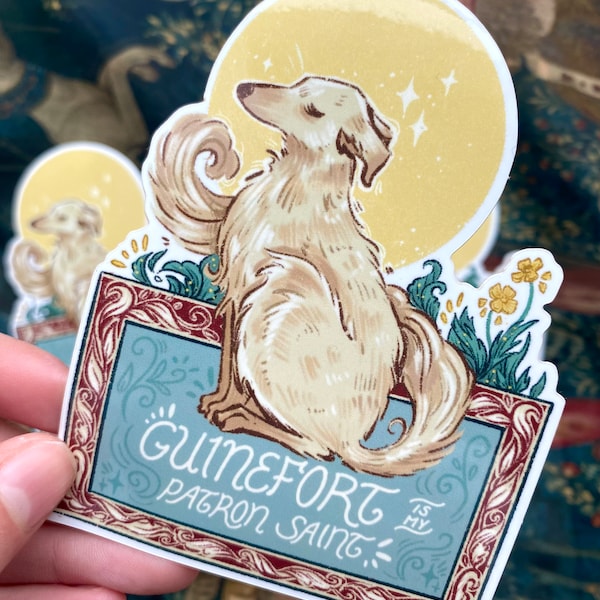 Saint Guinefort Patron Saint Sticker | Medieval folk saint/dog saint sticker