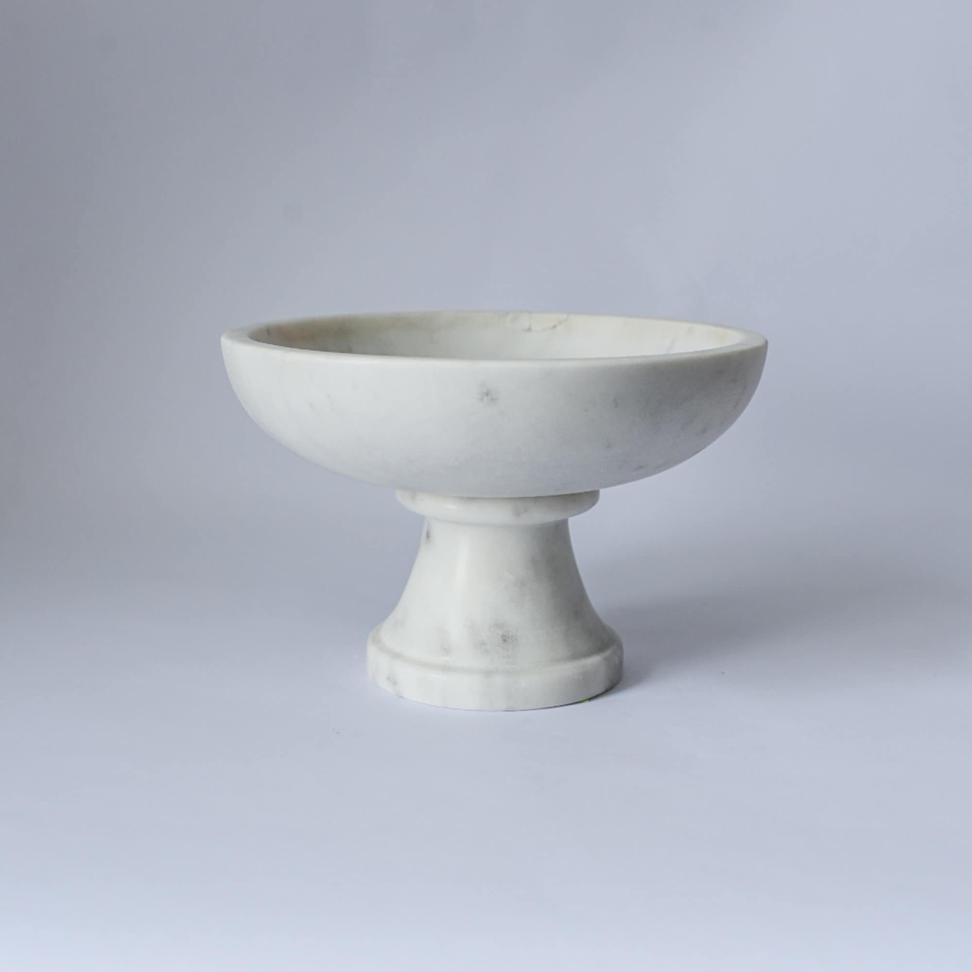 Marble Fruit Bowl: 8.5-inch Fossil Stone