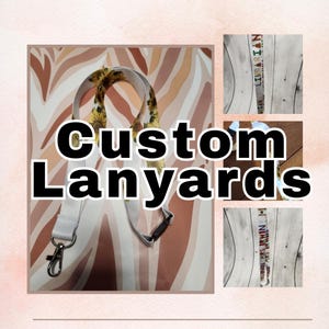 Custom Name Lanyard Personalized ID Badge Holder, Teacher Gift, Aesthetic Keychain, Cute Work Lanyard for Teachers Nurses & Staff