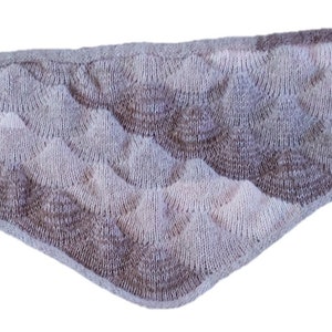 Seashell Shawl Pattern to Machine Knit in Three Gauges by Diana Sullivan image 5