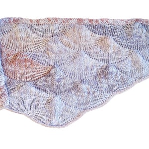 Seashell Shawl Pattern to Machine Knit in Three Gauges by Diana Sullivan image 1