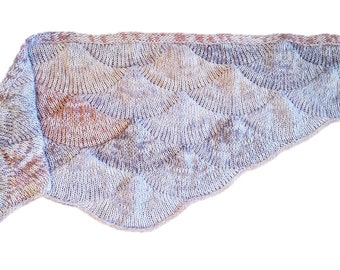 Seashell Shawl Pattern to Machine Knit in Three Gauges by Diana Sullivan