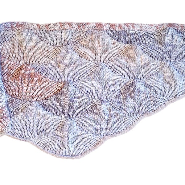 Seashell Shawl Pattern to Machine Knit in Three Gauges by Diana Sullivan