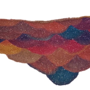 Seashell Shawl Pattern to Machine Knit in Three Gauges by Diana Sullivan image 4