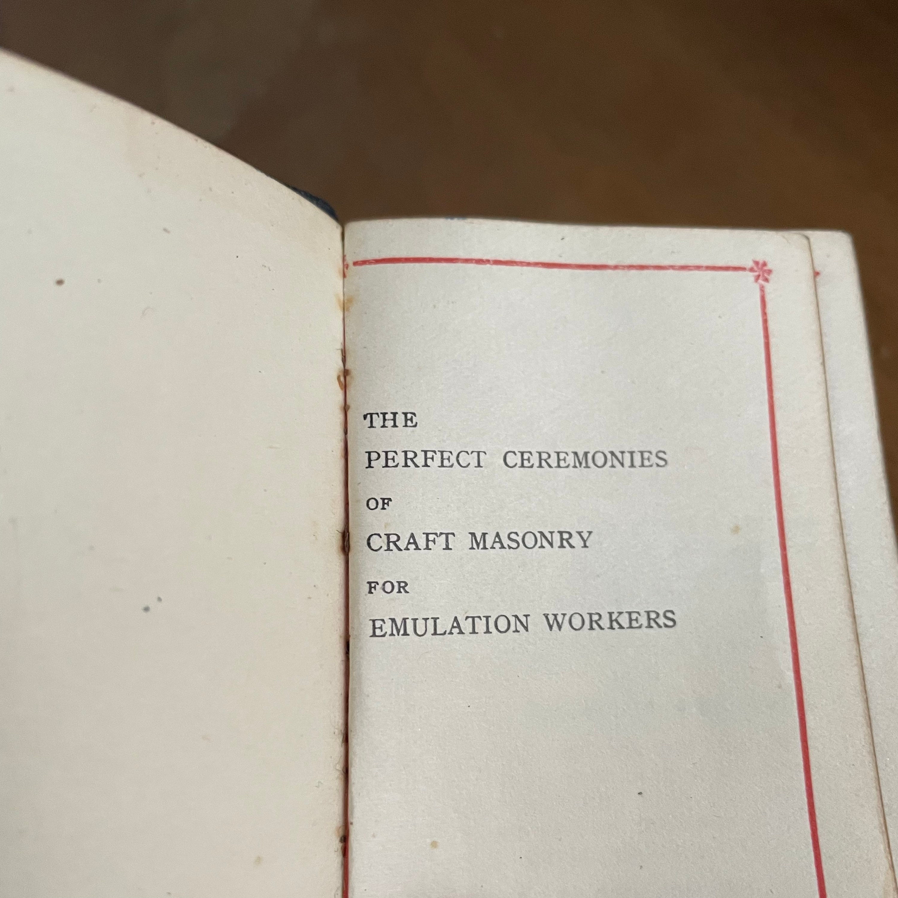 The Perfect Ceremonies of Craft Masonry Book London 1944 Etsy
