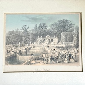 Albert Henry Payne Saint Cloud Original Antique Lithography Steel Engraving Art Print 1860