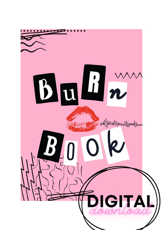 Burn Book Mean Girls Inspired Print DIGITAL DOWNLOAD 