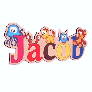 Cartel de la habitación del bebé, Signo del nombre del bebé, Percha de la puerta, Decoración de la pared, Señal personalizada de la puerta del dormitorio, Regalo del baby shower, Signo del nombre de la guardería Regalo para niños pequeños