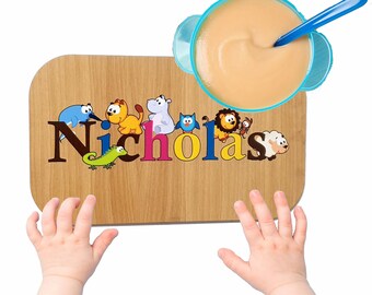 Tablero de comedor personalizado Regalo bebé Regalo regalo Regalo Gustom Bebé Niño Pequeño Primer segundo tercer cumpleaños Regalo Idea Tabla de madera Niños