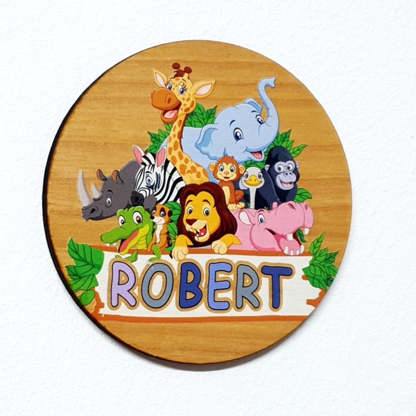 Wooden Coaster Personalized Gift Baby Boy Animal Cup Pad Birthday Present Montessori Toys for Toddler 1st Birthday Gift for Baby Son