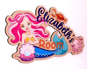 Cartel de puerta con nombre de dormitorio de bebé: regalo personalizado para bebés: regalos para niños pequeños de 1 año: juguetes Waldorf: 1er y 2do cumpleaños