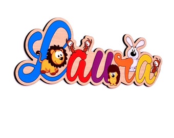 Placa de puerta personalizada, letrero de puerta de regalo personalizado para niños, arte mural para niños