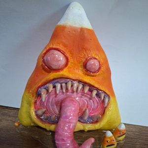 Candy corn monster figure