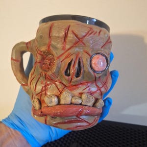 Monster Coffee mug hand crafted 14 oz
