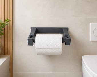 Porta carta igienica pieghevole, porta rotolo di carta igienica salvaspazio per il bagno, accessorio da bagno a parete, design moderno 3D