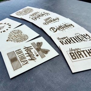 Gravierte Geburtstagskarte Holz | Holzkarten mit Spruch & Design A6 A5 A4 | Nachhaltiges Geschenk zum Geburtstag handmade Deko
