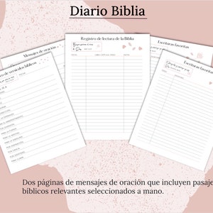 Diario Biblia Imprimible, Diario Biblia, Spanish Prayer Journal Printable, Bible Study Planner Spanish, Bible Study Guide, PDF image 4