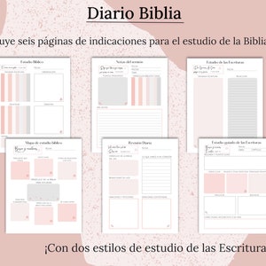Diario Biblia Imprimible, Diario Biblia, Spanish Prayer Journal Printable, Bible Study Planner Spanish, Bible Study Guide, PDF image 5