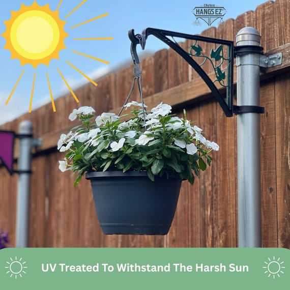 2 PCS Hangs EZ Fence Post Hangers With Ivy Inserts(plant Hanger, Garden  Hook) Fits 2 3/8" Diameter Posts - Great for Bird Feeders! - Etsy