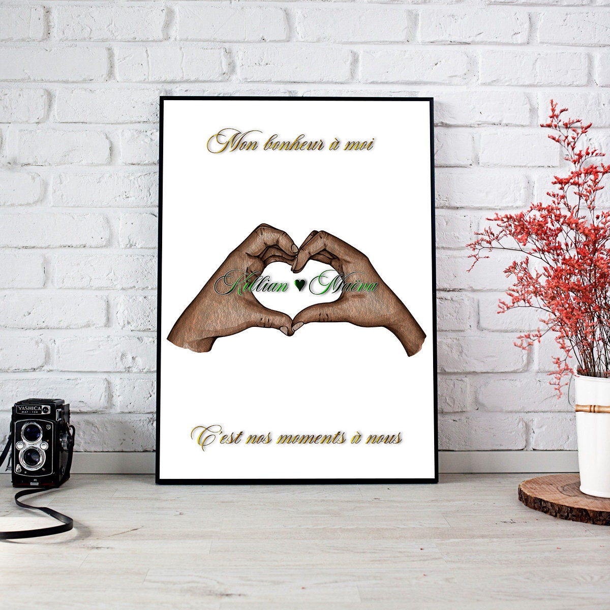 Affiche A4 Personnalisable avec Message sur Le Thème Du Couple, Demande Mariage, Fiançailles, Preuve