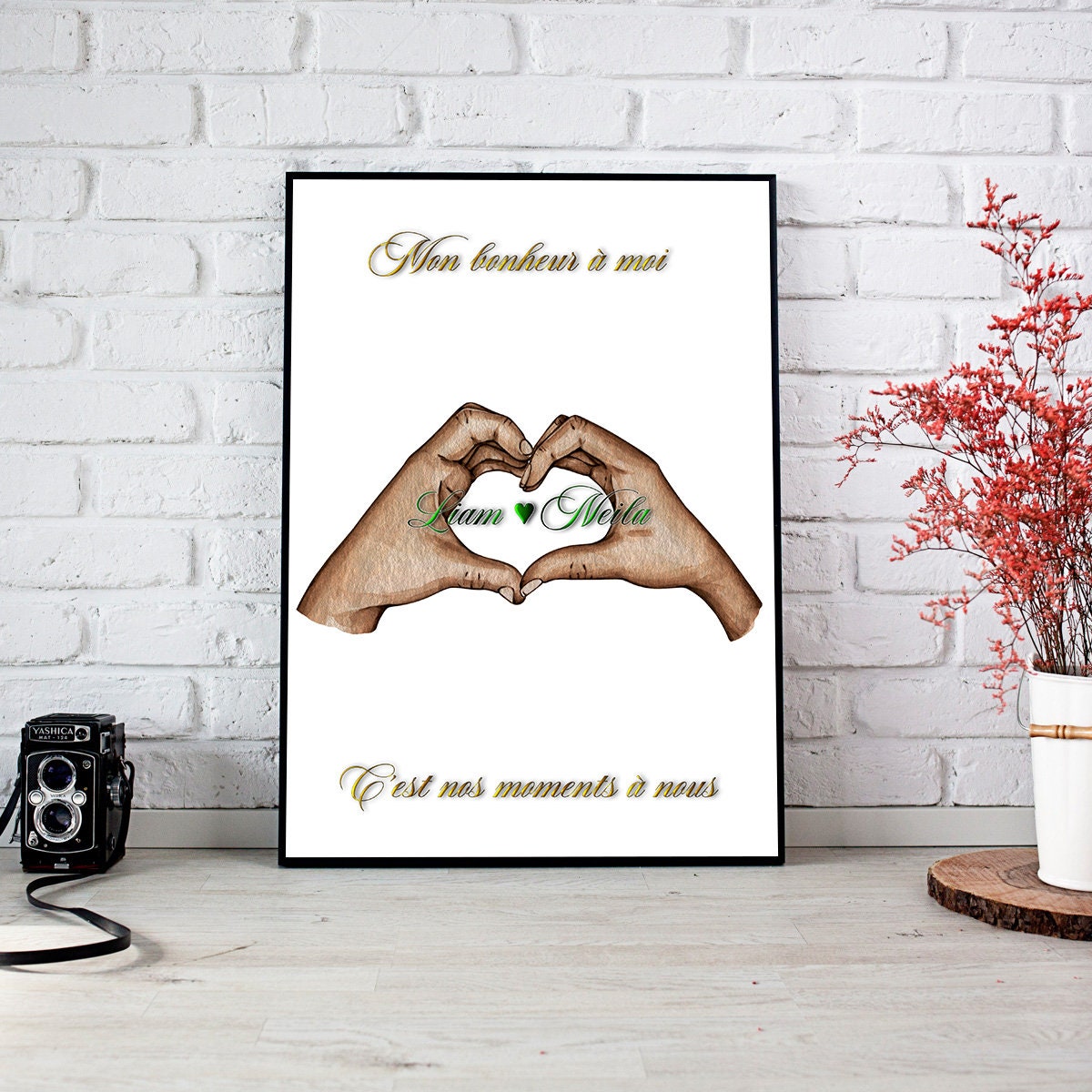 Affiche A4 Personnalisable avec Message sur Le Thème Du Couple, Demande Mariage, Fiançailles, Preuve