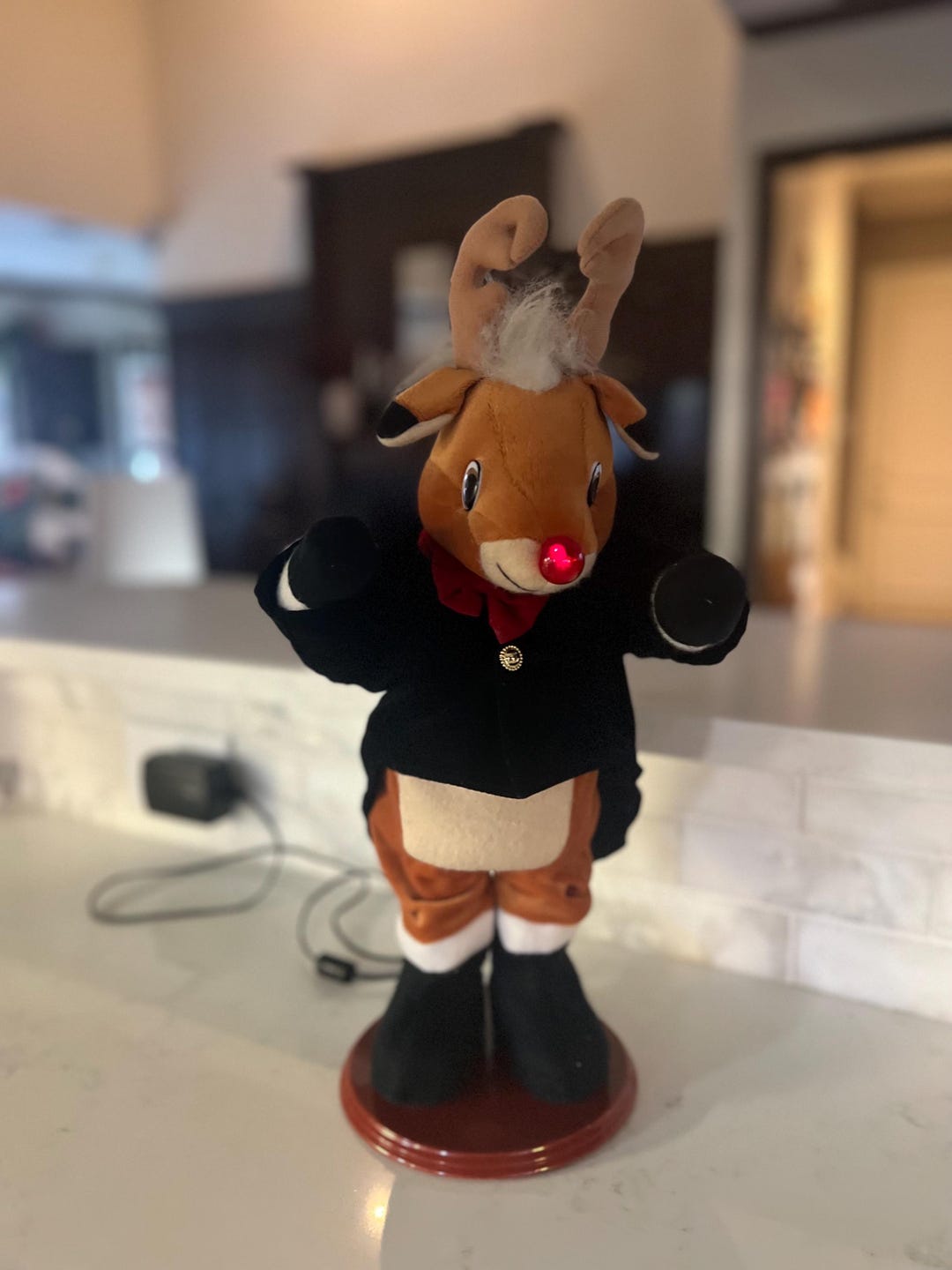 Talking Rudolph Decorations 1977 the Rudolph Co Animated Singing Rudolph the Red Nose Christmas ...