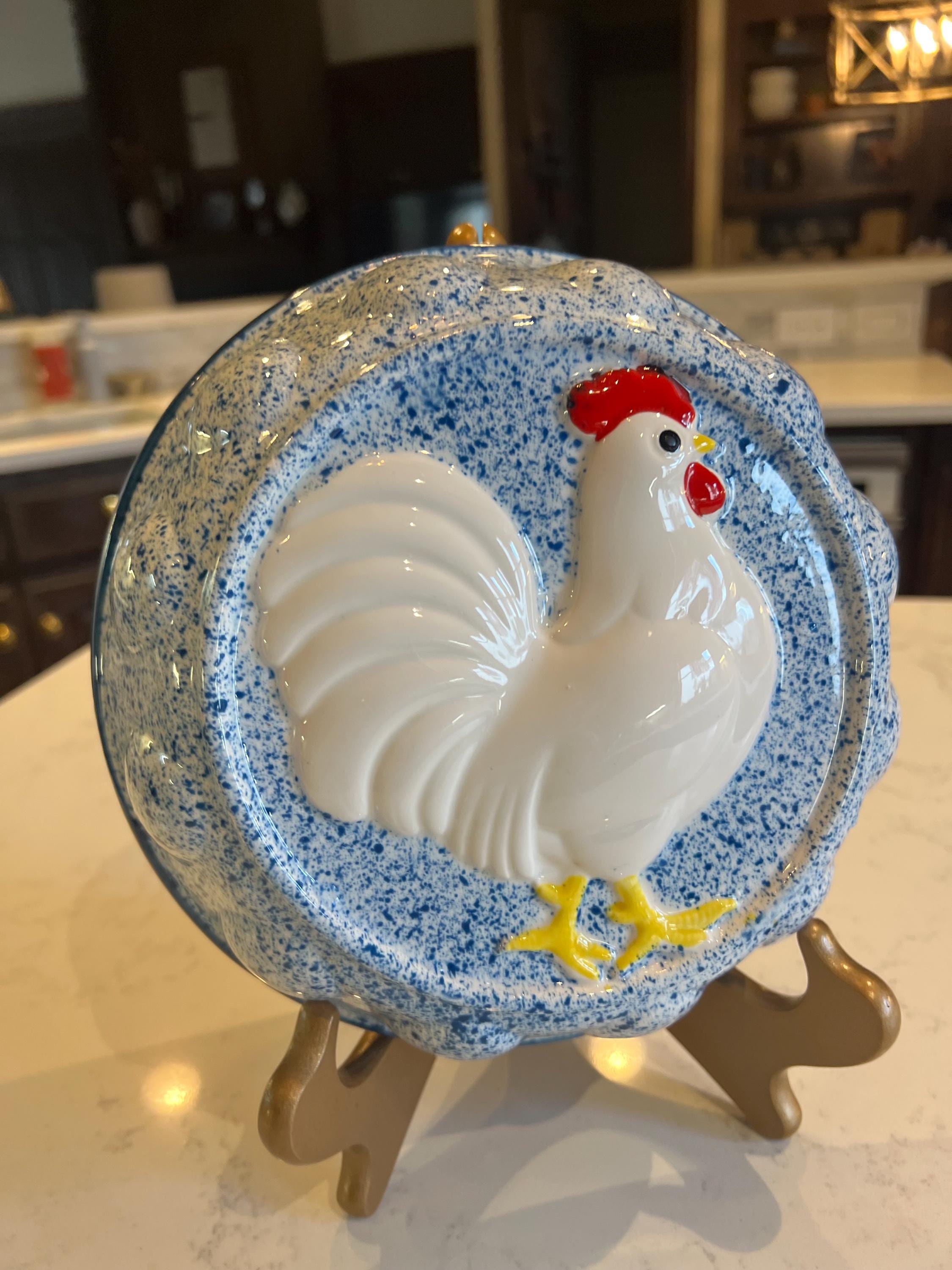 Vintage Chicken Ceramic Jello Mold Wall Hanging Gailstyn Sutton