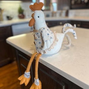 Vintage Chicken Rooster Stuffed Country Farmhouse Primitive