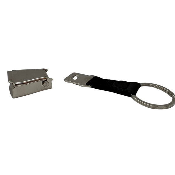 Schwarze Flugzeug-Sicherheitsgurt-Schnalle Keychain für Luftfahrt-Enthusiasten, Schnalle-Schlüsselring