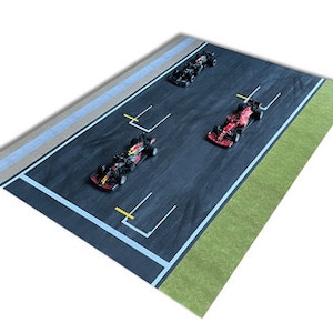 Formula One 1/43 Models Race Track Start Line Ground Mat 1/43 - for F1 Models (Compatible with Bburago, Minichamps, Spark)