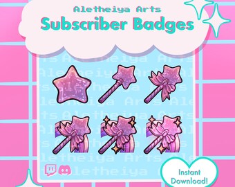 Twitch Subscriber Badges / Star Lolipop Icon / Transparent PNG for Discord and Twitch / Custom Stream Tiers / Meme Emote