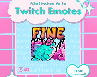 Twitch Emote This Is Fine / Cartoon Burning Dog Meme Icon / Transparent PNG Emoji for Discord and Twitch / Custom Stream Emotions