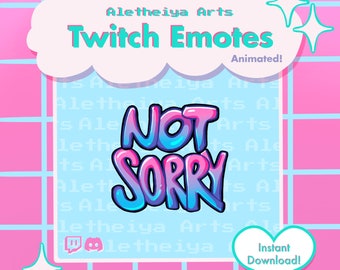 Animated Sorry not Sorry Twitch Emote / Srynotsry Icon / Transparent PNG Emoji Discord & Twitch / Custom Stream Emotions / Meme Emote