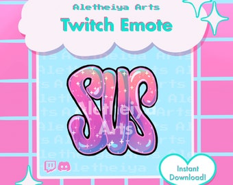 SUS Twitch Emote / Suspicious Chat Icon / Transparent PNG Emoji for Discord & Twitch / Custom Stream Emotions / Meme Amogus Emote