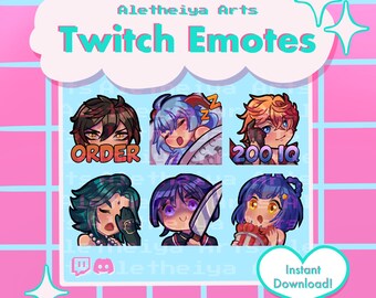 Twitch Emote Genshin Impact / Mihoyo Chibi Icon Set / Transparent PNG Emoji for Discord and Twitch / Custom Stream Emotions / Meme Emote