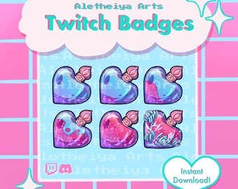 Love Potion Twitch Subscriber Badges / Witchy Icon Set / Transparent PNG Discord & Twitch / Custom Stream Tier / Youtube Potions Flair