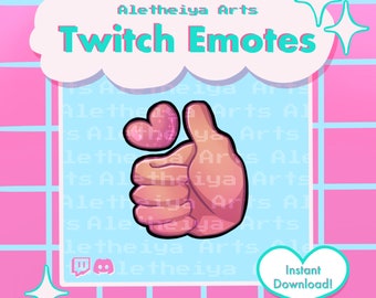 Thumbs up Twitch Emote / Yes Okay Chat Icon / Transparent PNG Emoji for Discord and Twitch / Custom Stream Emotions / Meme Emote