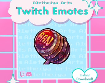 Twitch Emote Banhammer Kirby / King Dedede Ban Hammer Meme Icon / Transparent PNG Emoji for Discord and Twitch / Custom Stream Emotions