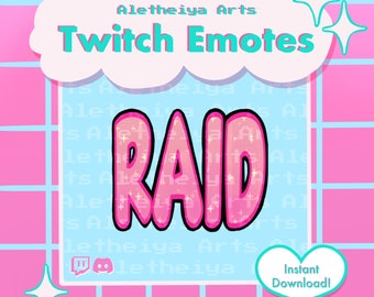 RAID Twitch Emote / Raiding Chat Icon / Transparent PNG Emoji for Discord & Twitch / Custom Stream Emotions / Meme Emote