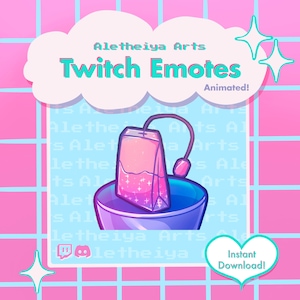 Theezakjes Geanimeerde Twitch Emote / Teabag Icon / Transparante PNG Emoji Discord & Twitch / Custom Stream Emotions / Meme Emote
