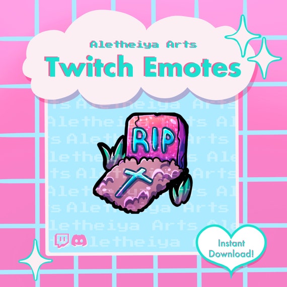 Twitch Emote RIP / Rest in Peace Icon / Transparent PNG Emoji Etsy UK