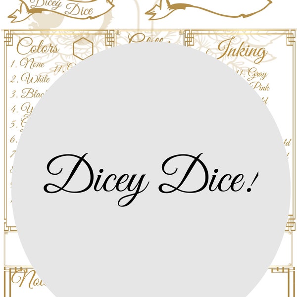 Dicey Dice Roll for a Custom Dice Set!