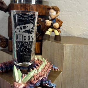 Dicey Dice laser engraved shot glass