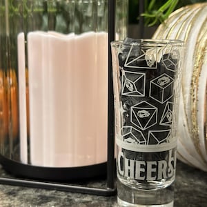Dicey Dice laser engraved shot glass