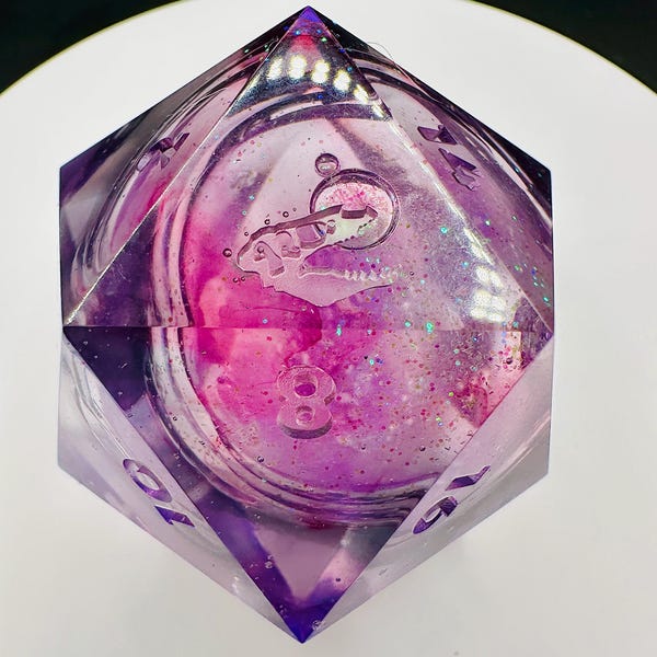 ASTRAL GYRE | 40mm Chonk | Handmade Resin DnD Dice | Liquid Core Dice