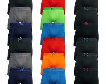 Mens 6 Pack Boxer Shorts Stretchy Underpants Trunks Brief Underwear S-5XL