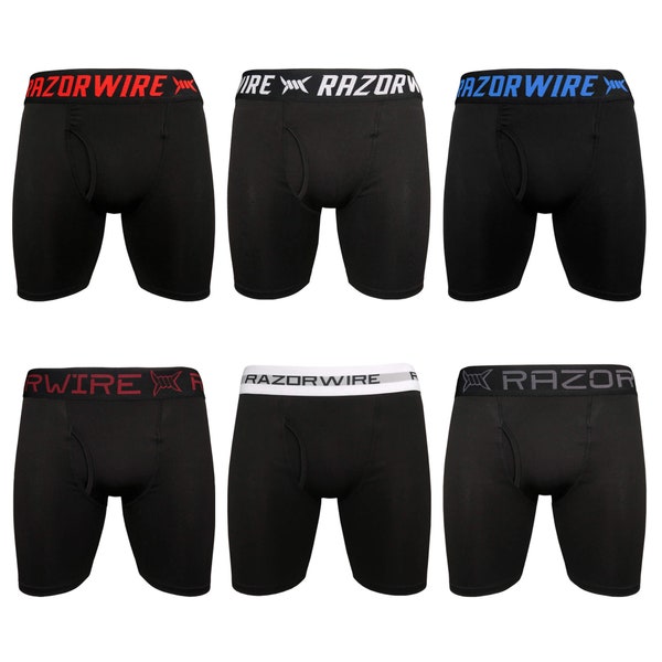 Mens Boxer Shorts  ,3 Pack /Stretch Soft Pants Underwear Longer Leg Boxer Briefs Size S-5XL Anti-chafing  Multipack Underpants